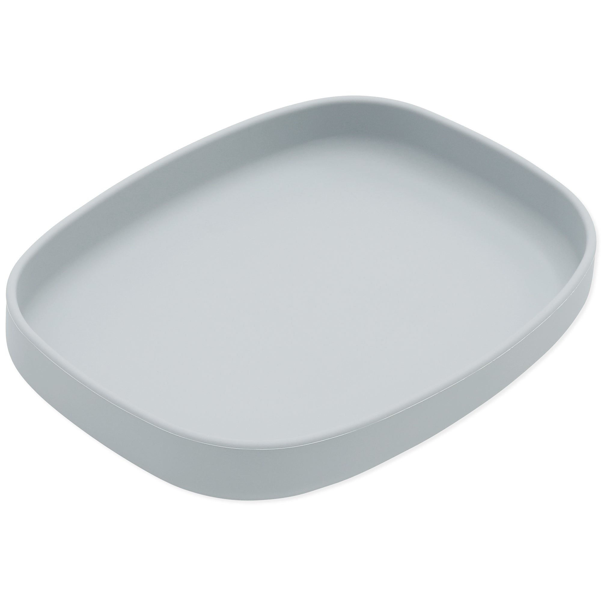 Bumkins Silicone Grip Dish + Stretch Lid Set 5 Section - Gray