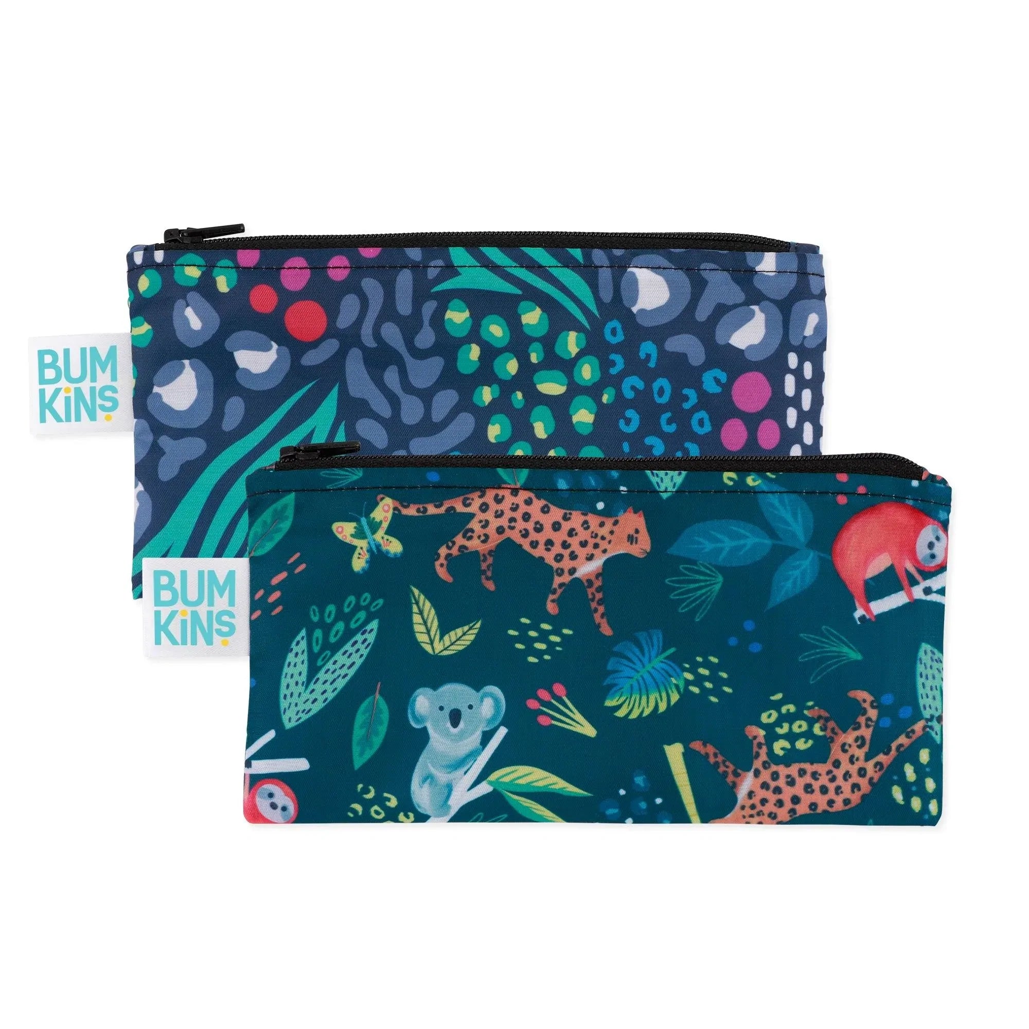 Bumkins Reusable Snack Bags Small Jungle & Animal Prints