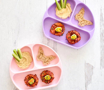 Spring-Themed Baked Vegetable Egg Nests & Raspberry Flaxseed Pancakes - Bumkins