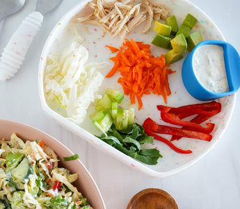 Kid-Friendly Chicken Veggie Salad w/ Homemade Ranch Dressing