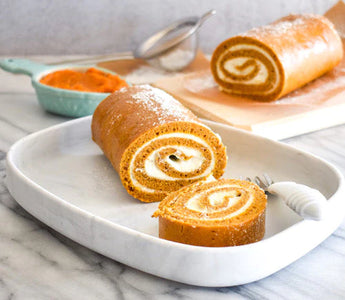 Fall Favorites: Pumpkin Roll with Banana Cream Cheese Filling - Bumkins