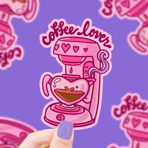 Vinyl Sticker, Coffee Lover