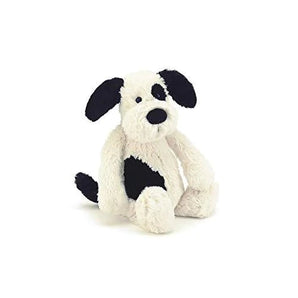 Jellycat, Bashful Black & Cream Puppy Small