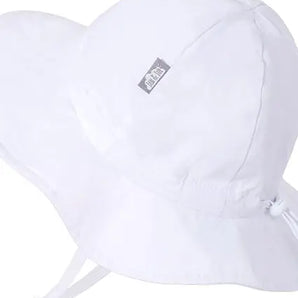 Jan and Jul Sun Hat, White: Wide brim with adjustable chinstrap for sun protection.