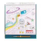 Explore eco-friendly space with Floss and Rocks Paint by Numbers: astronaut, rocket, planets, stars, and rainbow trail included!.