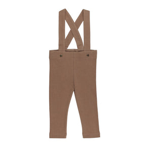 Organic Suspender Pant, Latte - Bumkins