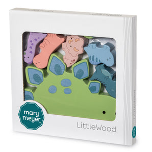 Mary Meyers Littlewood Dinosaur Blocks in a box are perfect toddler toys.