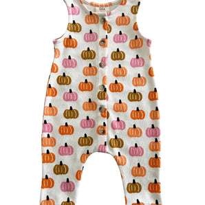 Organic Jumpsuit, Pink Pumpkin Patch