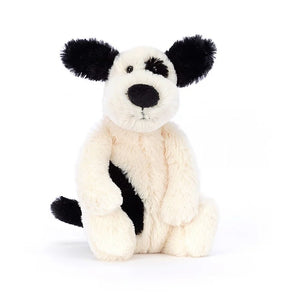 Jellycat, Bashful Black & Cream Puppy Small