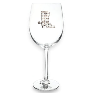 Stemmed Wine Glass, Cowboy Boot