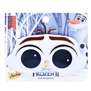 Frozen Olaf Lil Characters Sunglasses by Sunstaches: Big cartoon eyes with UV400 protection.