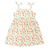 Emerson and Friends Sandy Seashells sundress features tie straps and a gathered waist for a breezy beachy look.