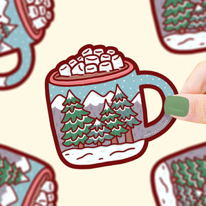 Vinyl Sticker, Hot Cocoa