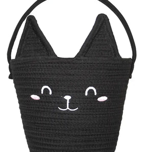 Black Cat Rope Basket