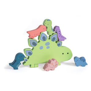 The Littlewood Dinosaur Blocks by Mary Meyer are perfect for toddlers, sparking creativity and imagination with colorful designs.