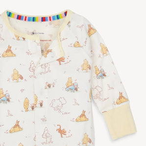 Magnetic Mes Magnetic, Coverall Moments w/Friends features a Winnie the Pooh pattern on eco-friendly TENCEL™ modal.