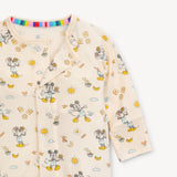 The Magnetic Coverall, Mickeys Brunch Bunch by Magnetic Me features TENCEL™ modal fabric, colorful snaps, and a cartoon print.