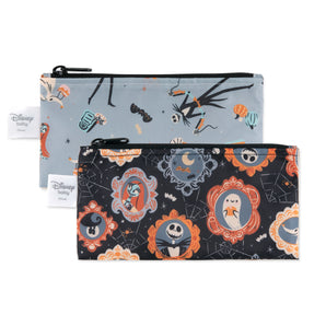 Bumkins Reusable Snack Bag, Small 2 Pack: Everyday Is Halloween includes 2 waterproof pouches with Disney's Nightmare Before Christmas prints.