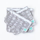 Bumkins Clear Travel Bag 3 Pack: Lunar Phase are shown stacked on a white background.