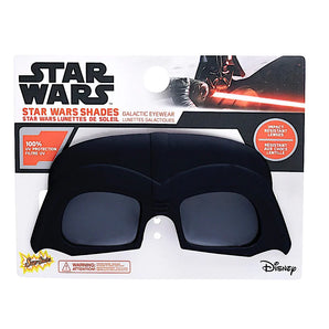 Lil Characters Sunglasses by Sunstaches: Star Wars Darth Vader design with UV protection, featuring Disney logo and branding.