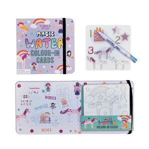 Gift the Floss and Rock Water Cards, Fairy Unicorn set: includes magic pen, reusable carry case. Perfect for kids!.