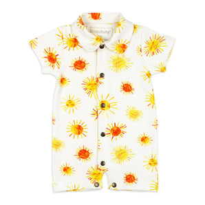 Organic Short Sleeved Romper, Suns