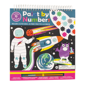 Explore Floss and Rocks eco-friendly Paint by Numbers, Space. Features astronaut, rocket, alien with paint palettes and brush included.