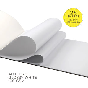 Bright Stripes Jumbo Finger Paint Pad: 25 sheets, acid-free, glossy, 11x17 inches (27.9x43.2 cm), 100 GSM.