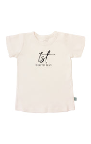 Organic Tee, First Birthday - Bumkins