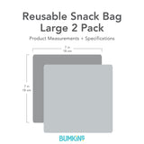 Reusable Snack Bag, Large 2 Pack: Pooh Bear and Friends - Bumkins