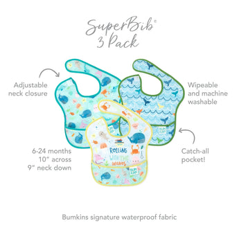 SuperBib® 3 Pack: Rolling With the Waves - Bumkins