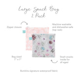 Reusable Snack Bag, Large 2-Pack: Floral & Lace - Bumkins