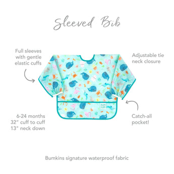 Sleeved Bib: Ocean Life - Bumkins