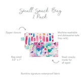 Reusable Snack Bag, Small 2-Pack: Watercolor & Brush Strokes - Bumkins