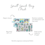 Reusable Snack Bag, Small 2-Pack: Quill & Cacti - Bumkins