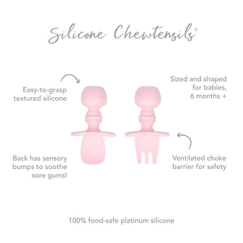 Silicone Chewtensils®: Pink - Bumkins