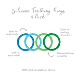 Silicone Teething Rings 4 Pack: Summer - Bumkins