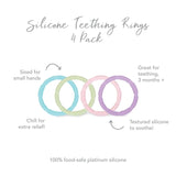 Silicone Teething Rings 4 Pack: Spring - Bumkins