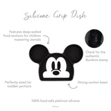 Bumkins Silicone Grip Dish: Mickey Mouse features deep-walled sections, a strong suction base, and is perfect for toddler feeding.