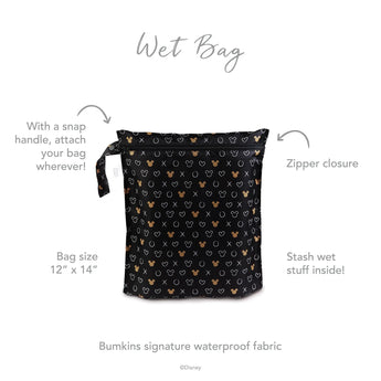 Wet Bag: Minnie Mouse Icon Black + White - Bumkins