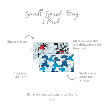 Reusable Snack Bag, Small 2-Pack: Mickey Mouse - Bumkins