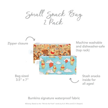 Reusable Snack Bag, Small 2-Pack: Winnie the Pooh - Bumkins