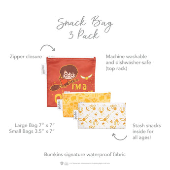 Reusable Snack Bag, 3-Pack: Quidditch™ - Bumkins