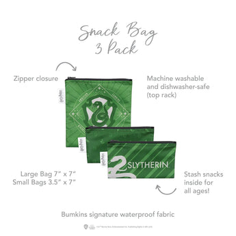 Reusable Snack Bag, 3-Pack: Slytherin™ - Bumkins