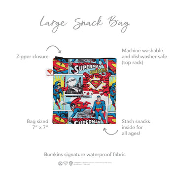 Reusable Snack Bag, Large: Superman - Bumkins