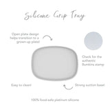 Silicone Grip Tray: Gray - Bumkins