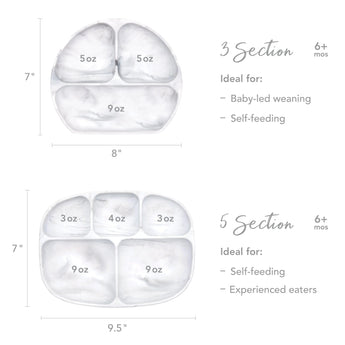 Silicone Grip Dish: Marble - Bumkins