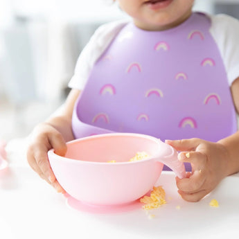 Silicone First Feeding Set: Pink - Bumkins