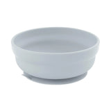 The Bumkins Silicone Grip Bowl: Gray is round with a smooth finish, displayed against a white background.