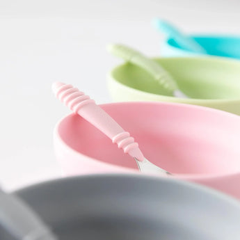 Silicone Grip Bowl: Pink - Bumkins